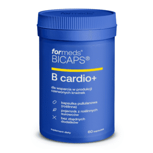 Opakowanie BICAPS B Cardio+ – 60 kapsułek, logo Formeds.