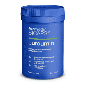 Opakowanie BICAPS Curcumin – 60 kapsułek, logo Formeds.