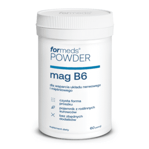 Opakowanie POWDER Mag B6 – 60 porcji, logo Formeds.