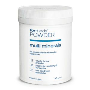 Opakowanie PURE POWDER Multi Minerals – 30 porcji, logo Formeds.