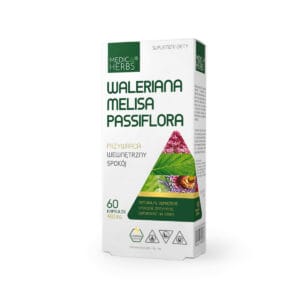 MEDICA HERBS WALERIANA MELISA PASSIFLORA - Przywrócenie wewnętrznego spokoju - 60 kapsułek