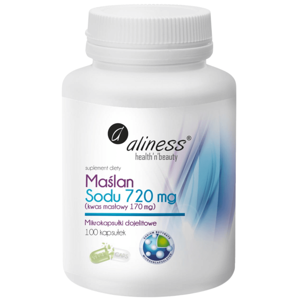 aliness Maślan Sodu 720 mg - kwas masłowy 170 mg Jelita