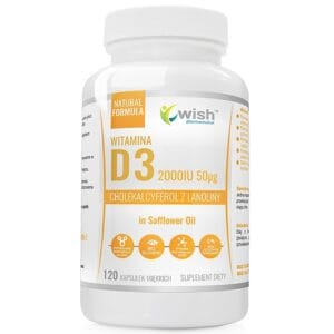 WITAMINA D3 2000IU 50µg w oleju z krokosza barwierskiego 120 kapsułek miękkich (Softgel)
