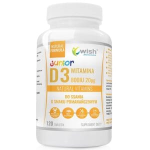 WITAMINA D3 800IU 20mcg Junior 120 Tabetek do Ssania