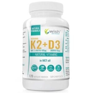 Witamina K2 MK-7 100mcg+D3 50mcg 2000IU IN OIL MCT 120 kapsułek