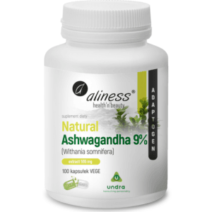 aliness Ashwagandha 9% - 100 kapsułek 555 mg