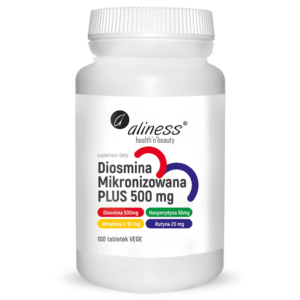 aliness Diosmina Mikronizowana PLUS 500 mg - 100 tabletek VEGE