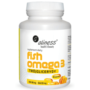aliness Fish Omega 3 Trójglicerydy 180/120 mg - 60 kapsułek