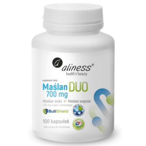 aliness Maślan DUO 700mg (wapnia+sodu) 225mg kwasu masłowego - 100 kapsułek