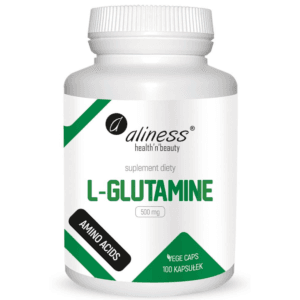 aliness glutamina | L-Glutamine 500 mg - 100 kapsułek VEGE