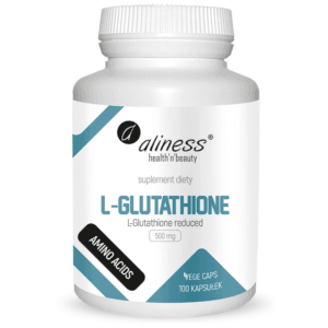 aliness glutation zredukowany | L-Glutathione reduced 500 mg - 100 kapsułek VEGE