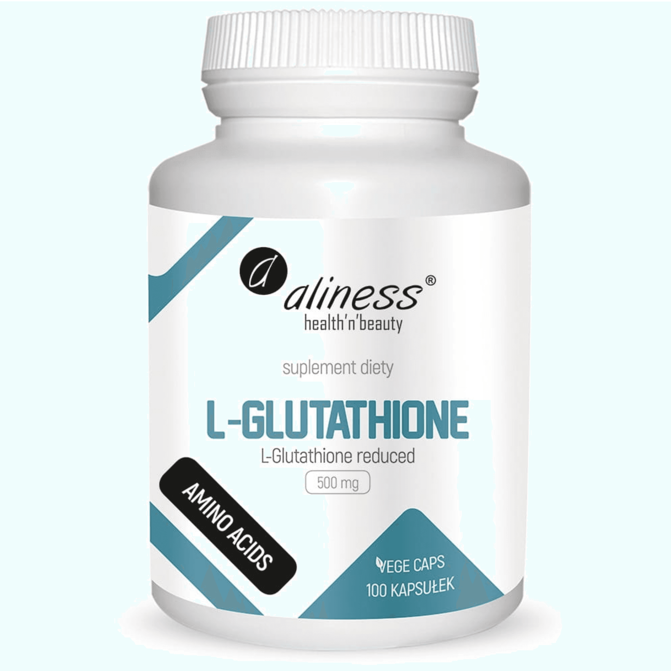 aliness glutation zredukowany | L-Glutathione reduced 500 mg - 100 kapsułek VEGE
