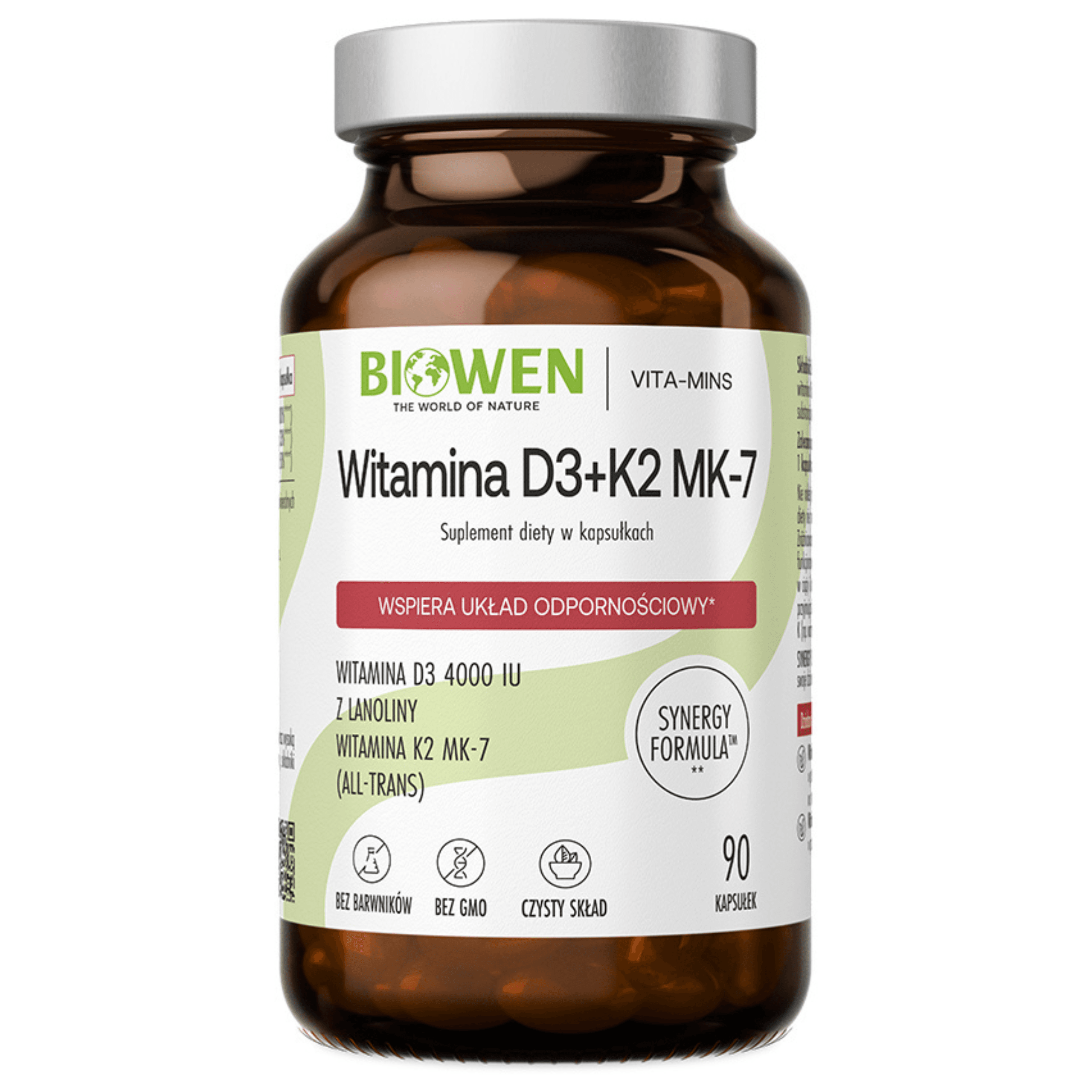 Biowen Witamina D3 K2 MK7 - 90 kapsułek