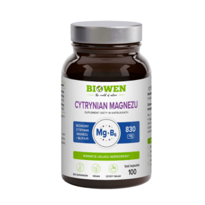 Biowen Cytrynian Magnezu z B6 - 100 kapsułek