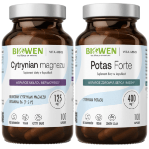 Magnez + Potas - Biowen Cytrynian magnezu + Potas forte