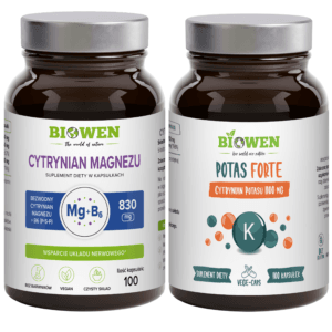 Magnez + Potas - Biowen Cytrynian magnezu + Potas forte