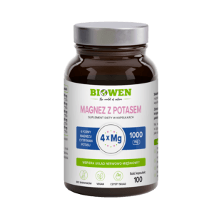 Biowen Magnez z Potasem - 100 kapsułek
