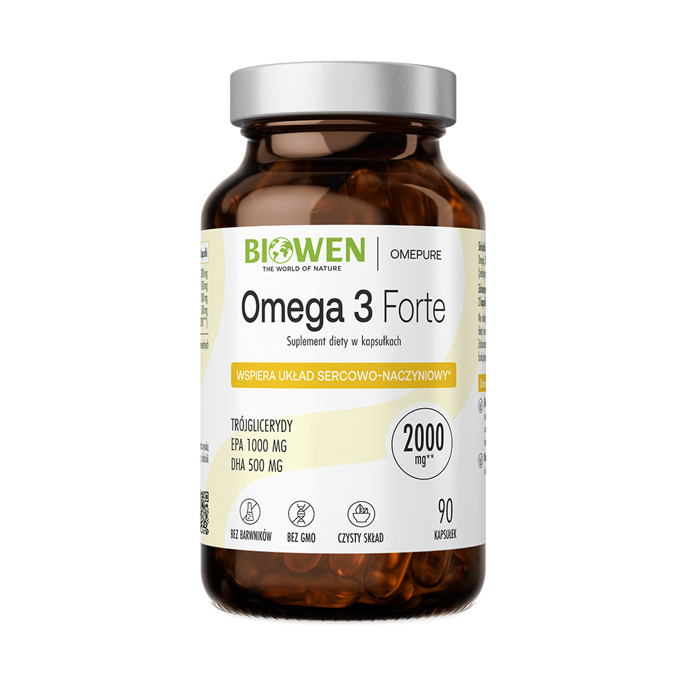 Biowen Omega 3 Forte - 1000 mg EPA, 500 mg DHA - 90 kapsułek